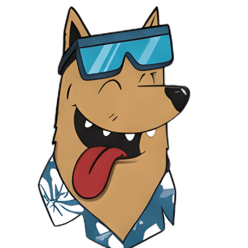 Husky mascot in sunglasses